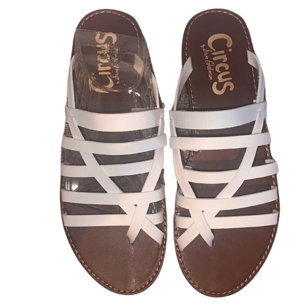 Circus by Sam Edelman White Strappy Slide Sandals